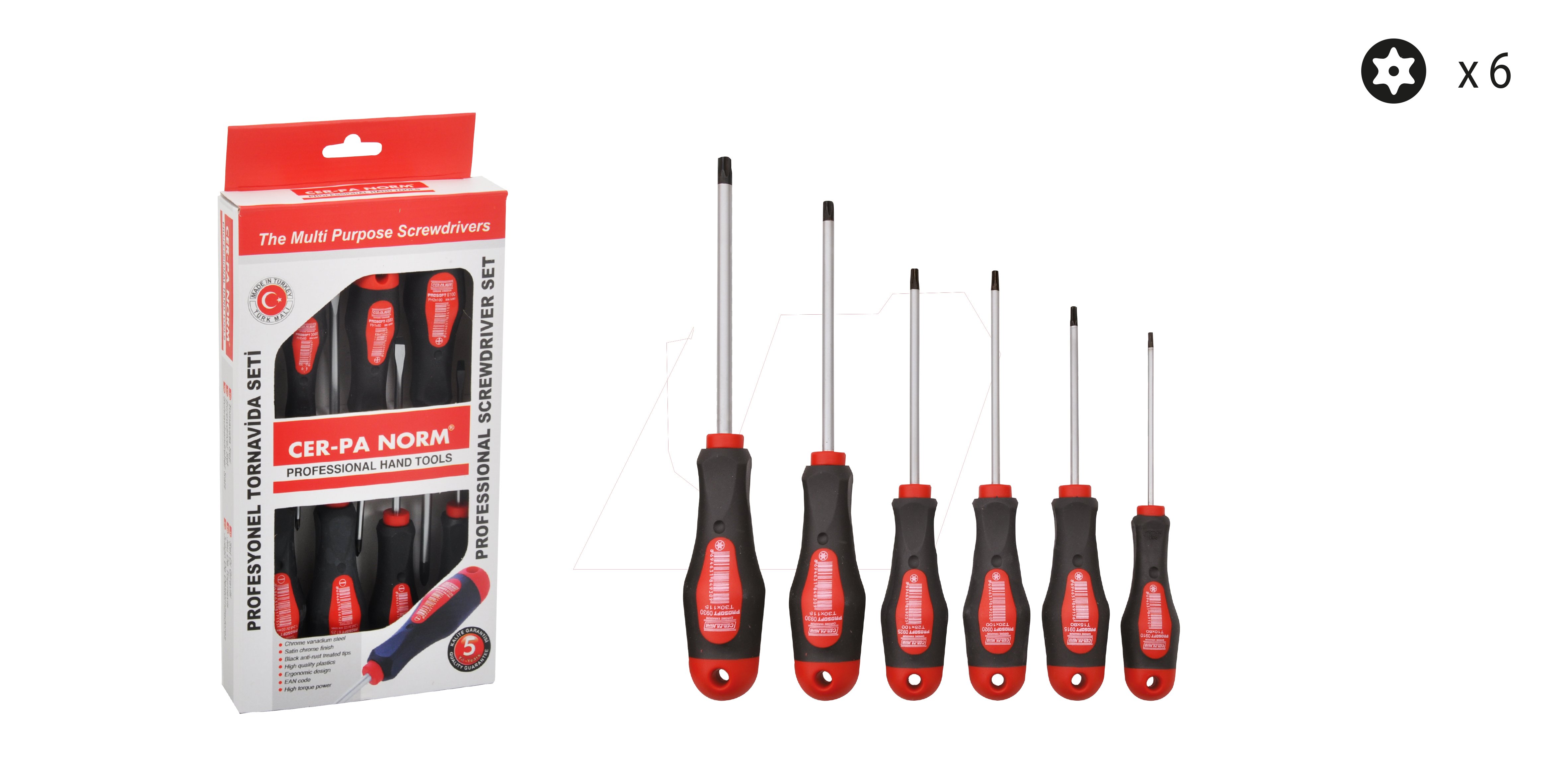 TORX TORNAVIDA DELIKLI TAKIM PROSOFT 6 PRC